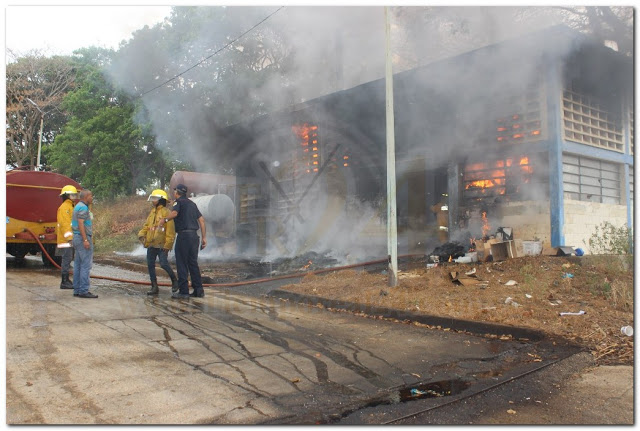 Incinerador del hospital de Valle de La Pascua fue destruido por las llamas