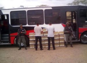 Guardia Nacional Bolivariana detuvo a sujetos por contrabando de comida 