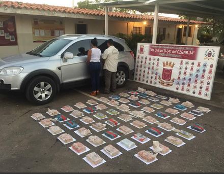 Guardia Nacional Bolivariana incautó 65 kilos de presunta cocaína Guardia Nacional Bolivariana incautó 65 kilos de presunta cocaína